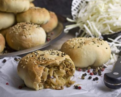Bierocks – Gefüllte Brötchen mit Weißkohl