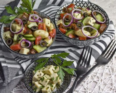 Gnocchisalat mit Kichererbsen-Feta [Cutiekulla]