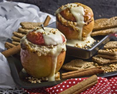 Bratäpfel mit Spekulatius-Milchreis
