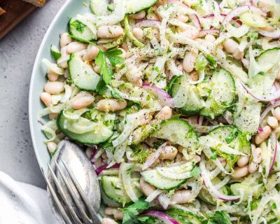 Weiße Bohnen-Salat mit Fenchel & Gurke