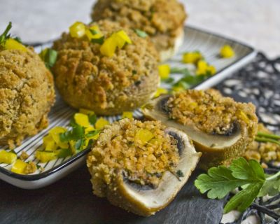 Gefüllte Champignons mit Couscous