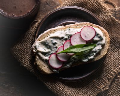 Bärlauch-Vrischkäse – Bärlauch-Frischkäse – vegan
