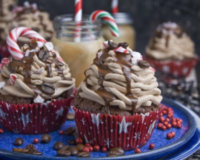 Schokoladige Mokka-Minz-Cupcakes