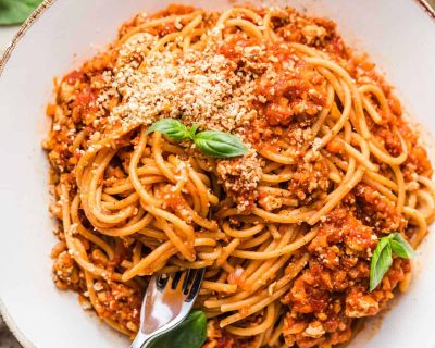 Vegane Tofu-Bolognese