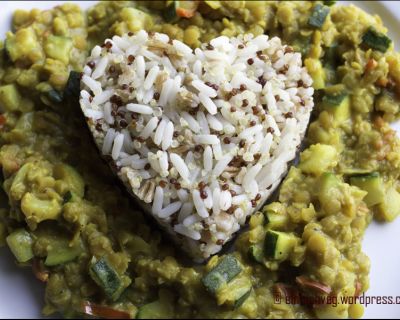 Curry Linsen mit Reis-Quinoa Mischung