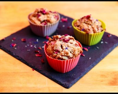 Rezept vom 18.05.2015: Vegane Rhabarber Macadamia Muffins