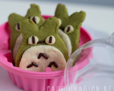 Totoro Matcha Cookies (vegan, laktosefrei)