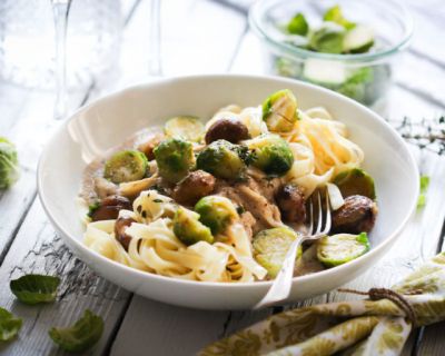 Maronen-Rosenkohl-Pasta mit Thymian