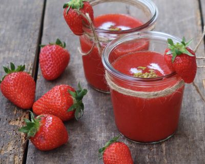 Vegan Erdbeergazpacho * Strawberry Gazpacho