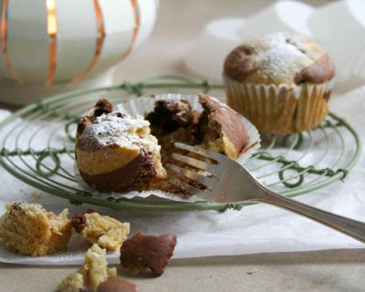 Weiche, süße Marmor Muffins