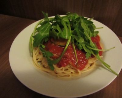 Tomaten-Rucola-Spaghetti