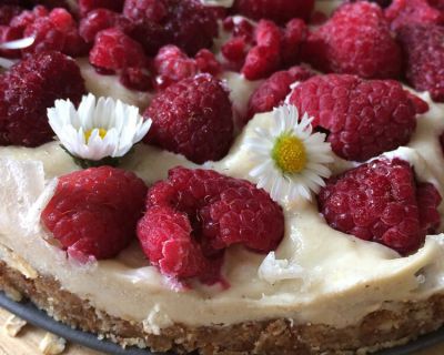 Himbeer-Cashewcreme-Kuchen – rohvegan