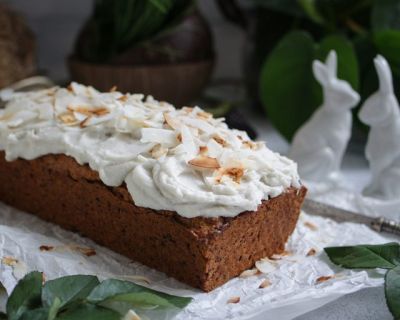 Saftiger, veganer Rüblikuchen