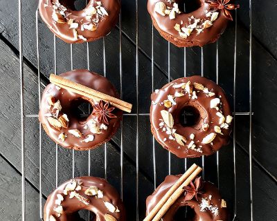 Lebkuchen Donuts (Vegan, Glutenfrei, Fruchtgesüßt, Ohne Öl)