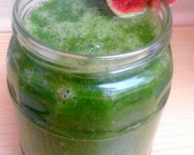 Green Smoothie: Spinat-Feige