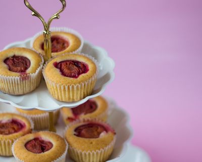 Pflaumen-Cupcakes (vegan, glutenfrei)