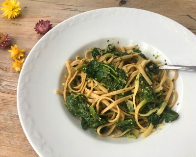 Spaghetti spinaci