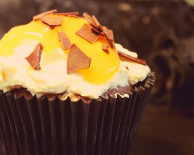 Halloween-Cupcakes: Schoko und Orange