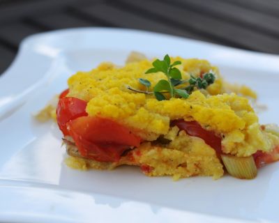 Polenta-Auflauf mit Fenchel und Tomaten