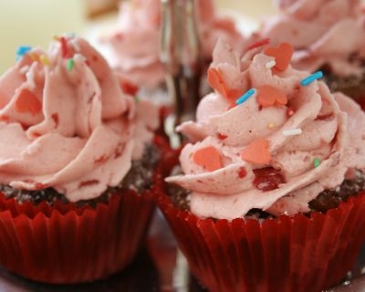 Cherry Poppin' Joghurt Cupcakes!