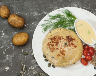 Kartoffeltaschen mit veganer Füllung