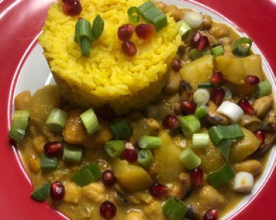 Kichererbsen-Kartoffel-Cashew-Curry (vegan)