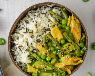 Veganes Gemüse-Curry mit Filetstücken