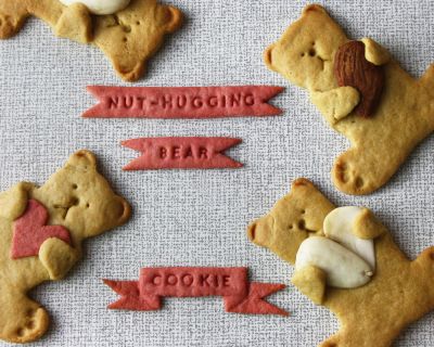 Bärchen-Kekse mit Mandel zum Valentinstag [vegan]