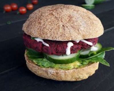 Rote Beete Burger (Vegan, Glutenfrei, Ohne Öl)