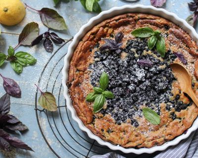 Herrliches, veganes Blaubeer-Clafoutis