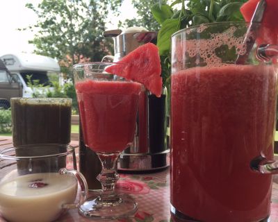 Smoothiepower: frischer Wassermelonensaft