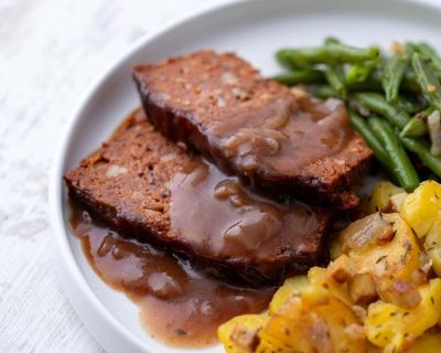 Veganer Hackbraten aus Kidneybohnen und Linsen