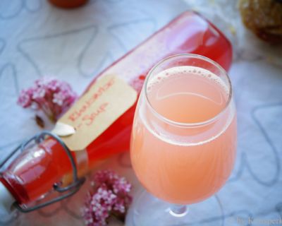 Rhabarbersirup (Rhubarbie) mit Orangenblütenwasser 