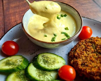 Vegane Mayo mit wenig Öl und weniger Kalorien