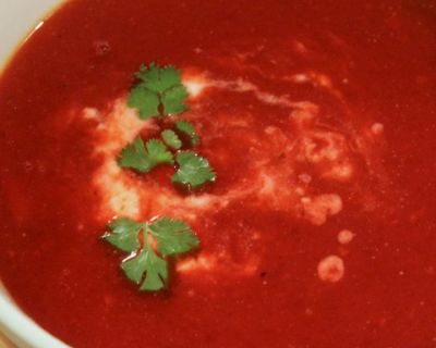 Rote-Beete-Kürbis-Suppe