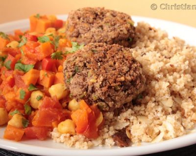 Couscous mit Süßkartoffeln und Kichererbsen