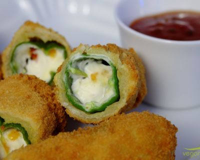 Vegane Chili Cheese Poppers