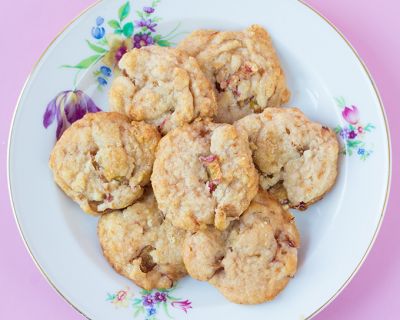 Rhabarber-Zitronen-Cookies (vegan)