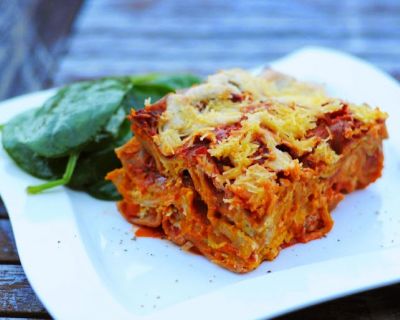 Kürbis-Karotten-Tomatenlasagne