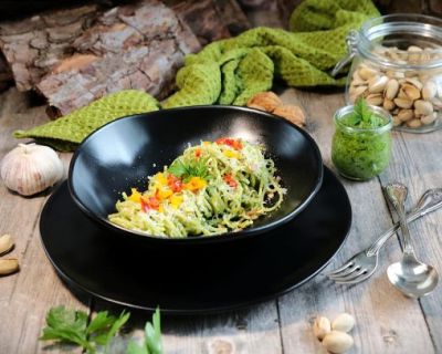 Spaghetti mit Petersilien-Pesto