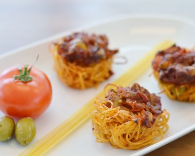 Rezept: Mediterrane Spaghetti-Muffins