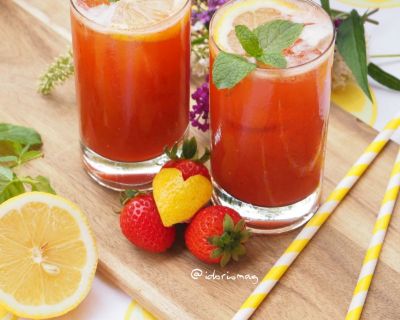 It’s fresh, so fresh – Limonade mit Erdbeeren und Minze