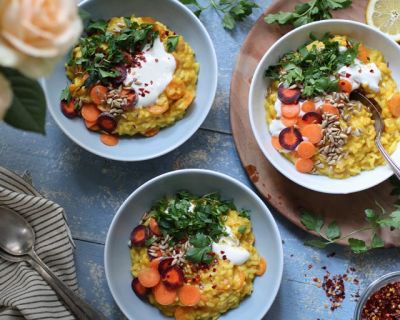 Köstliches veganes Karotten-Risotto