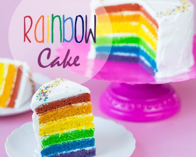 Rainbow Cake – ein Kuchen so bunt wie ein Regenbogen ^^ (vegan)