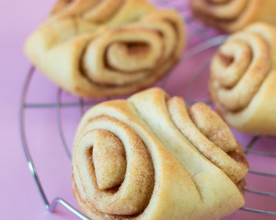 Einfache Franzbrötchen (vegan, palmölfrei)