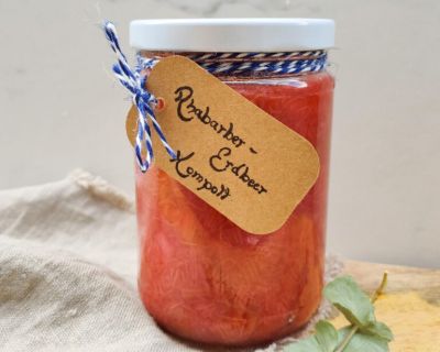 Rhabarber-Erdbeer-Kompott mit Vanille