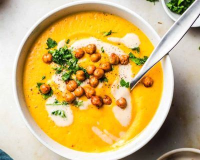 Karotte-Ingwer Suppe mit Apfel (ohne Kokos)