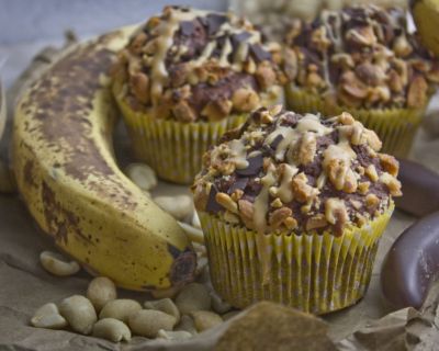 Bananut! – Bananen-Schoko-Erdnuss-Muffins