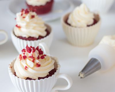 Red Velvet Cupcakes ohne Lebensmittelfarbe (vegan)
