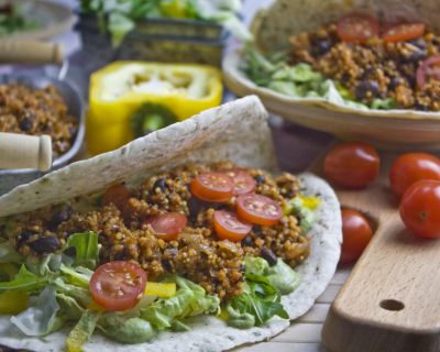 Quinoa-Bohnen-Tacos – schnell und einfach!